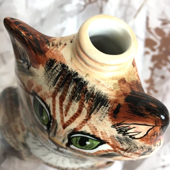 NINA LYMAN CATS Ceramic Ginger Cat Bottle - Picture 10 of 10
